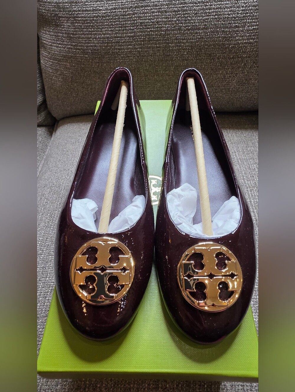 Tory Burch Chelsea Ballet Flat Maroon/Burgundy